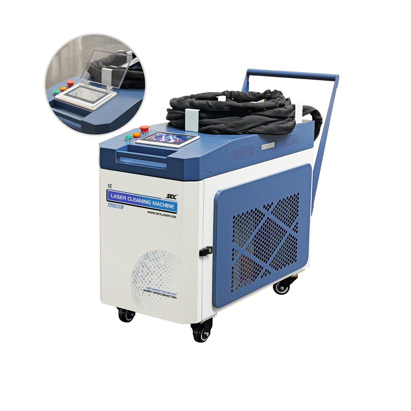 Used SLC-1525 Fiber Laser Cleaner 1500W Laser Cleaning Machine Rust Removal