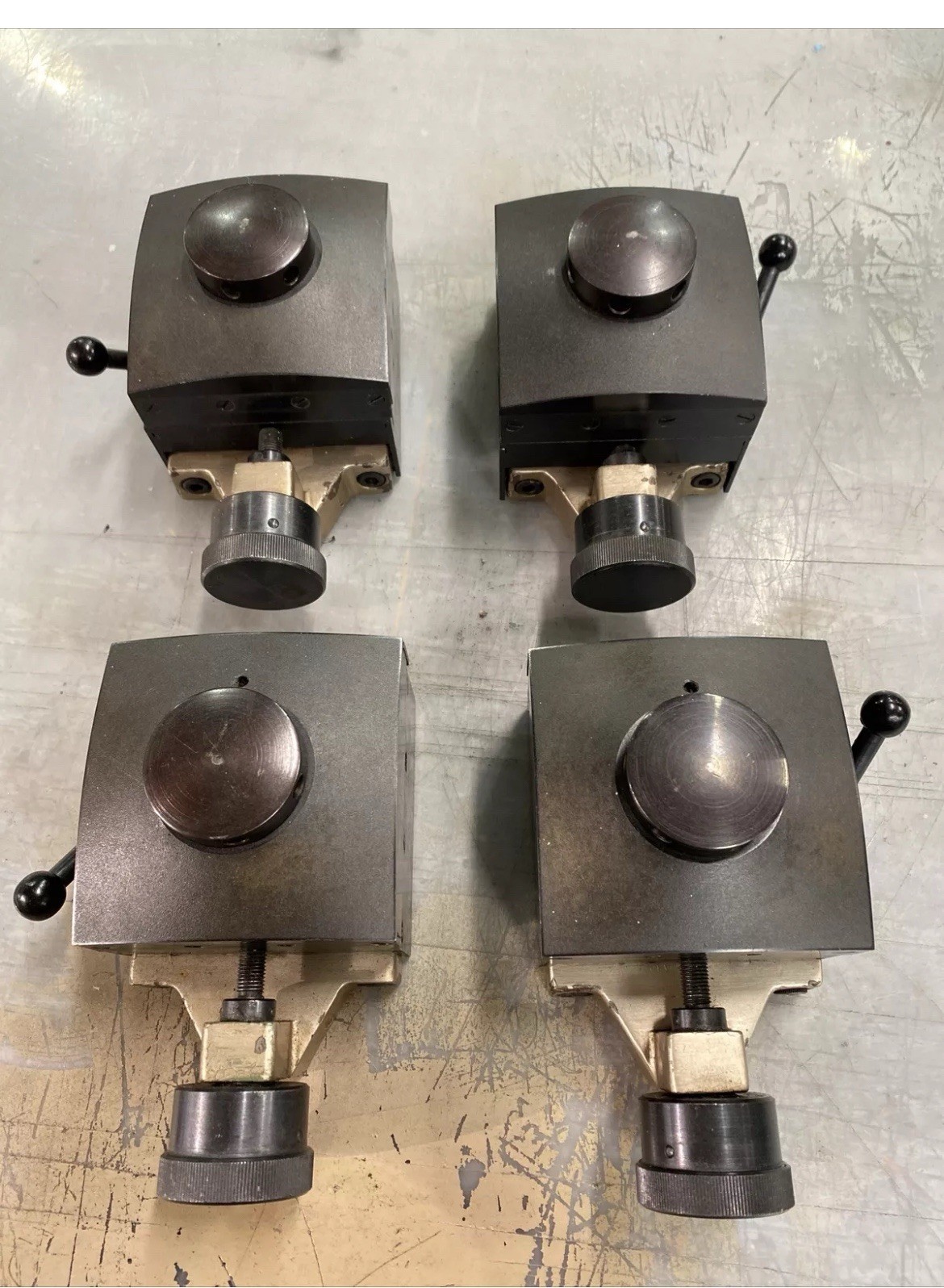 Used Set of Four (4) Adjustable, Precision, Machine Leveling Pads