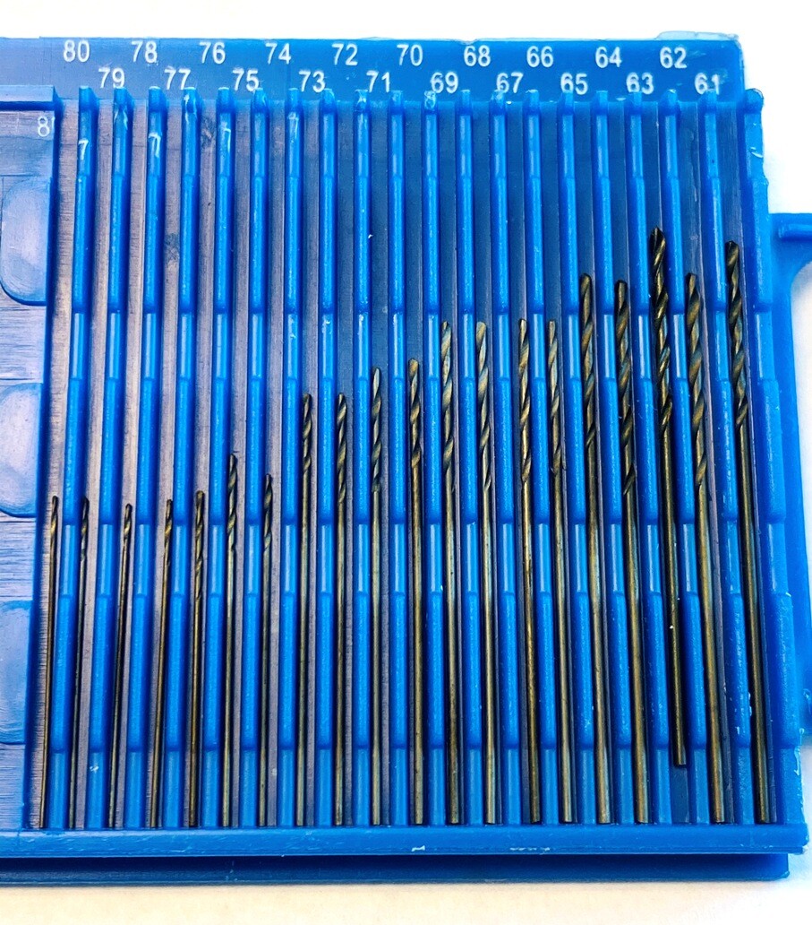 20 PIECE #61-80 HIGH SPEED STEEL WIRE GAGE DRILL SET (5001-1020)