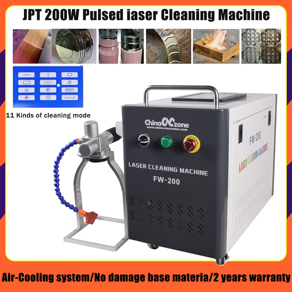 200W Pulse Laser Cleaner Cleaning Machine Air-cooled Laser Oil/Paint Rust Remove