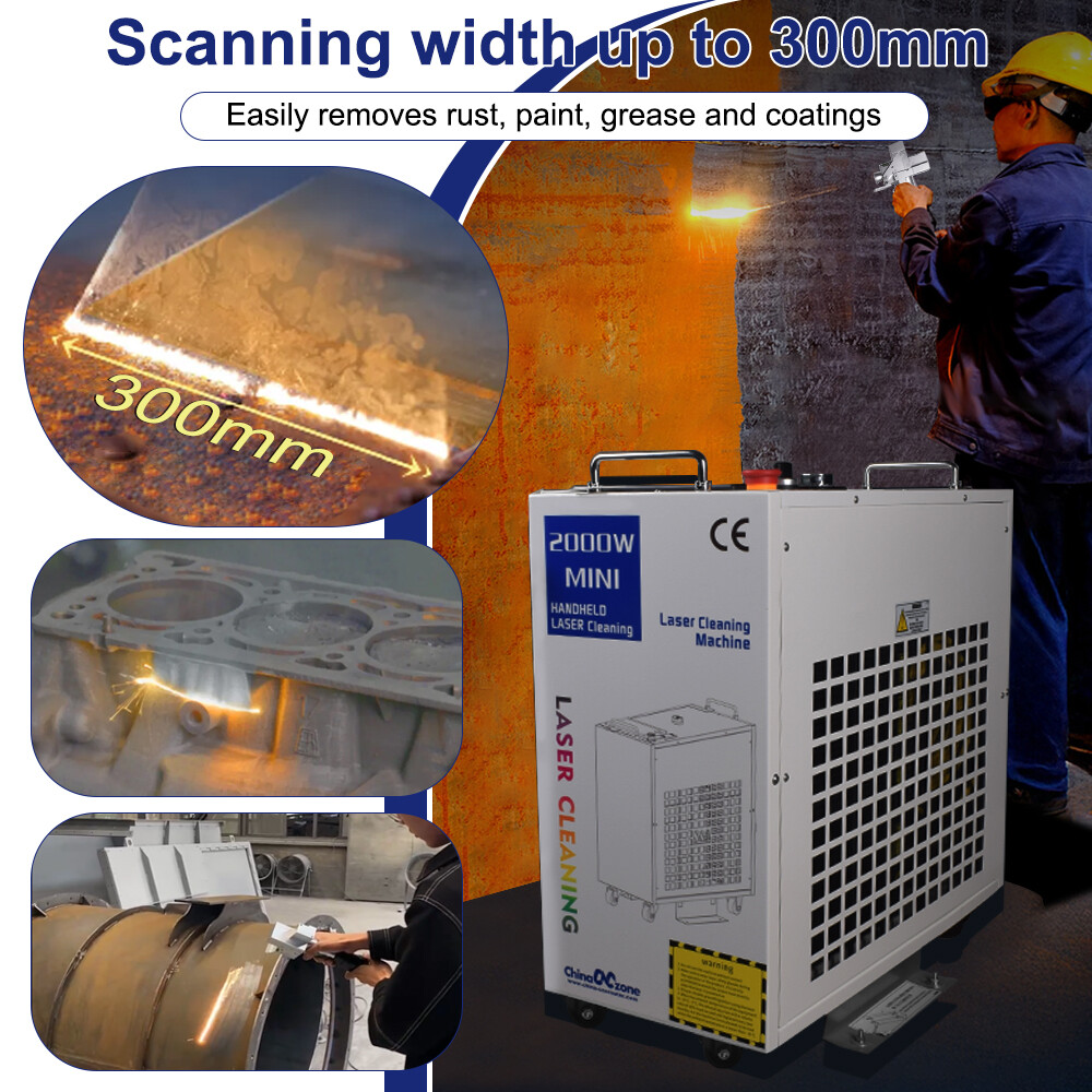2000W Fiber Laser Cleaning Machine Clean For Metal Oil Paint Laser Rust Removal