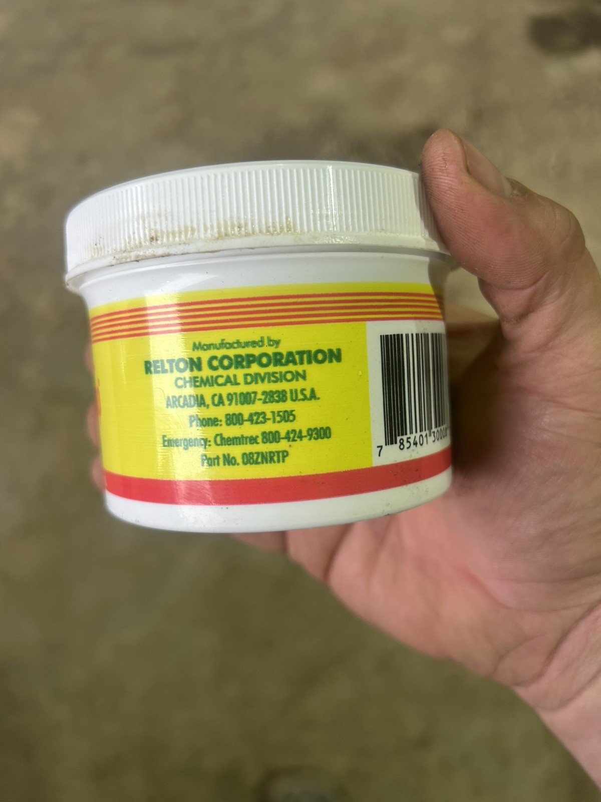 Relton 08Z-NRT 8 oz. Jar Rapid Tap All-Metal Cutting and Drilling Paste