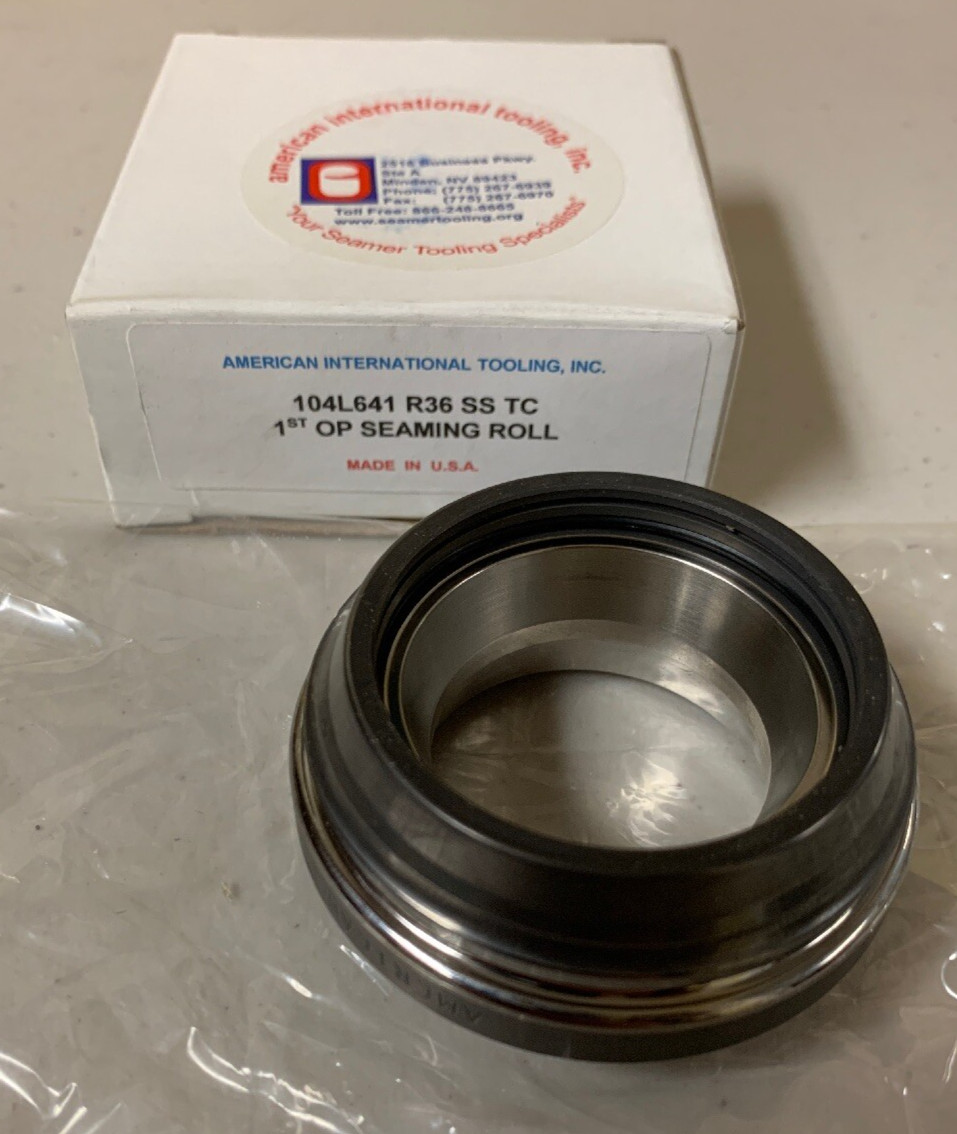 American International Tooling Inc. 104L641 R36 SS TC WO 9074 Seaming Roll