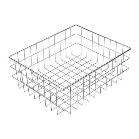 Marlin Steel Wire Products 00279001-12 Rectangular Storage Basket, Steel, Silver