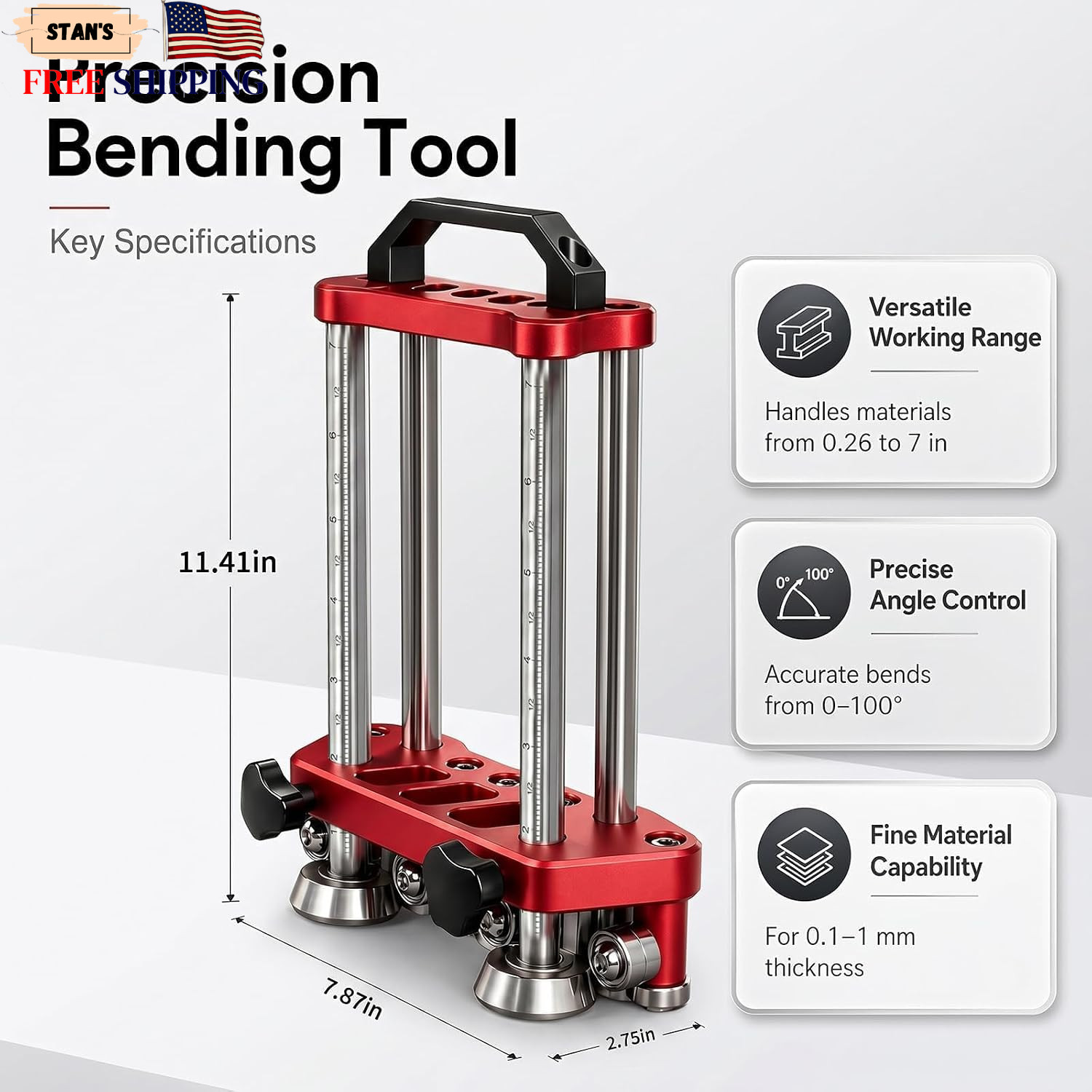 Sheet Metal Roller 2 Station Metal Bender Metal Roofing Tools with 0-100° Range