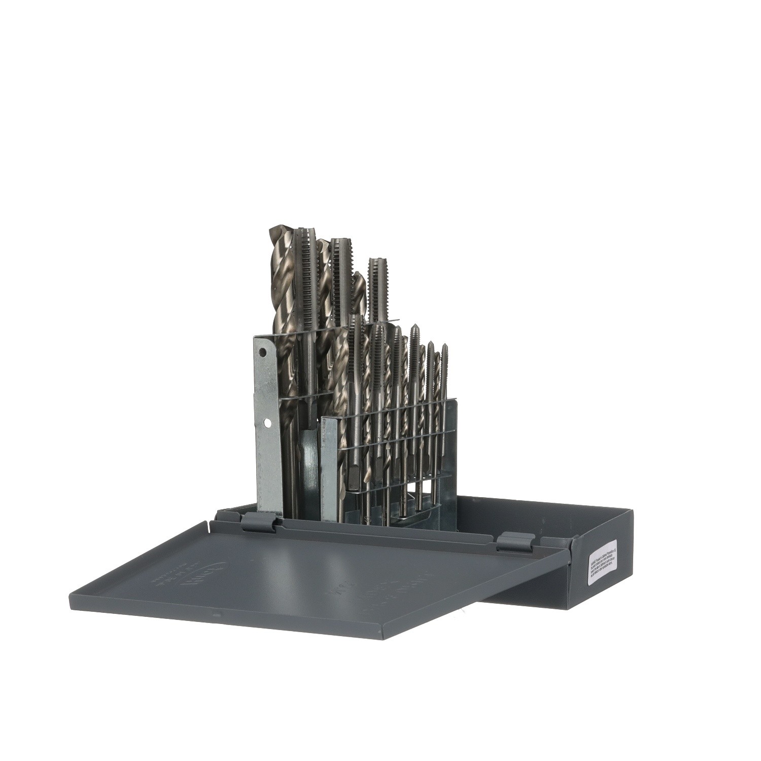 18 PIECE #6-1/2″ HIGH SPEED STEEL TAP & DRILL COMBO SET (1011-0018)