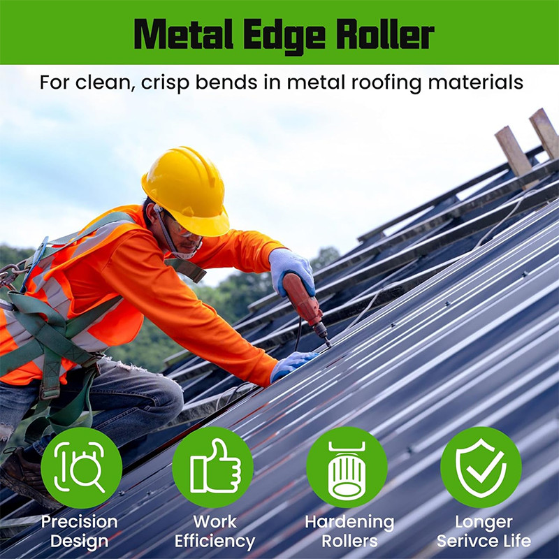 Hand Sheet Metal Edge Roller Bender Roofing Tool & Snip for Making Folding Edges