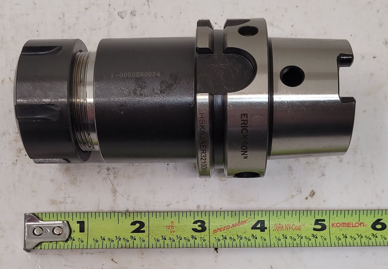 Erickson HSK63AER32100M Milling Cutter Arbor, 2-1/2″, HSS