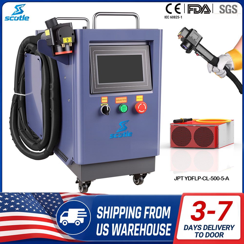 JPT YDFLP-CL-500-5-A 500W Air-Cooling Handheld Pulse Laser Cleaning Machine