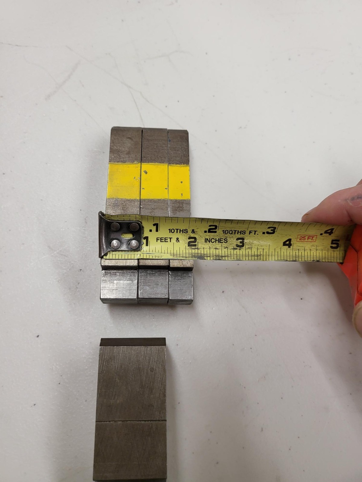LOT – Press Brake Punch Sectionalized 3pc 1.75″ & .375″ V Die 1.5″ Long BTB2