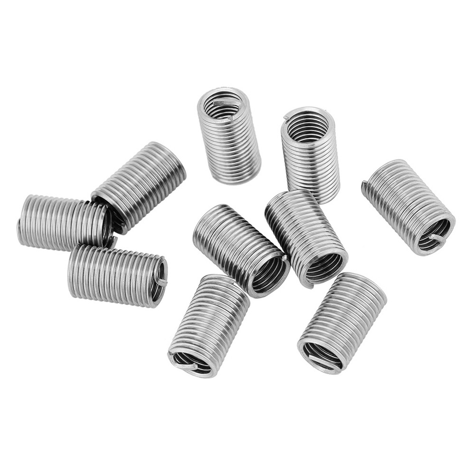 10 Pcs Stainless Steel Wire Screw Sleeve Inserts Thread Repair Kit M8x1.25x3D