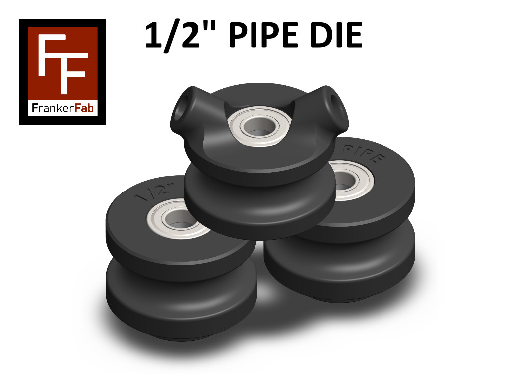 FF512 Tube Roller Dies, 1/2” PIPE (0.84″ OD) for FF512 Bender, Full Set