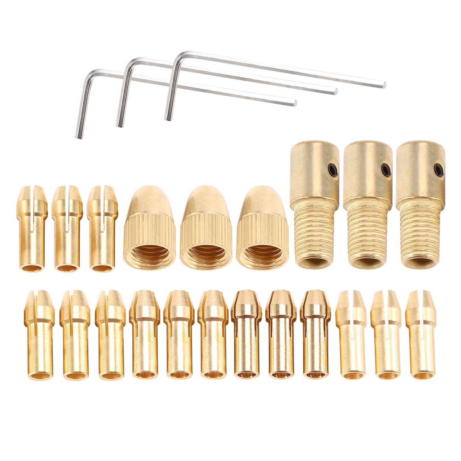 3 Sets 0.5-3mm Brass Drill Chuck Small Electric Drill Bit Collet Fit for 4020