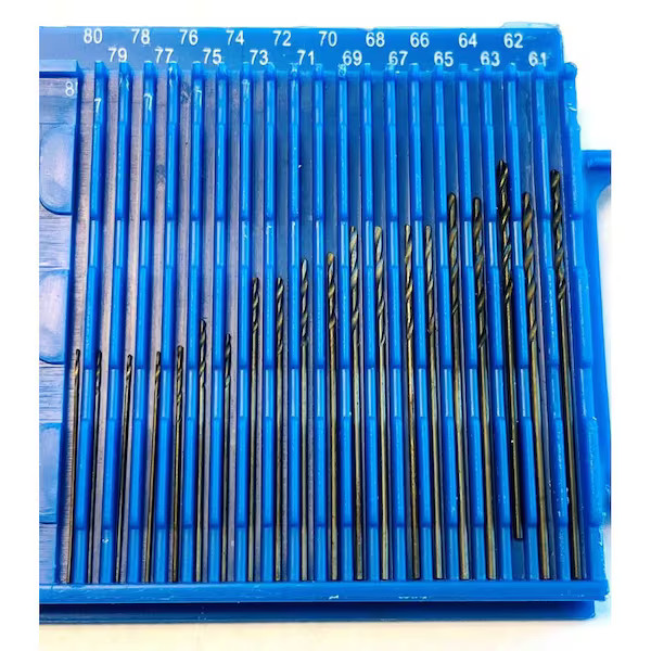 Hhip 20 Piece No 61-80 High Speed Steel Wire Gage Drill Set 5001-1020 Hhip