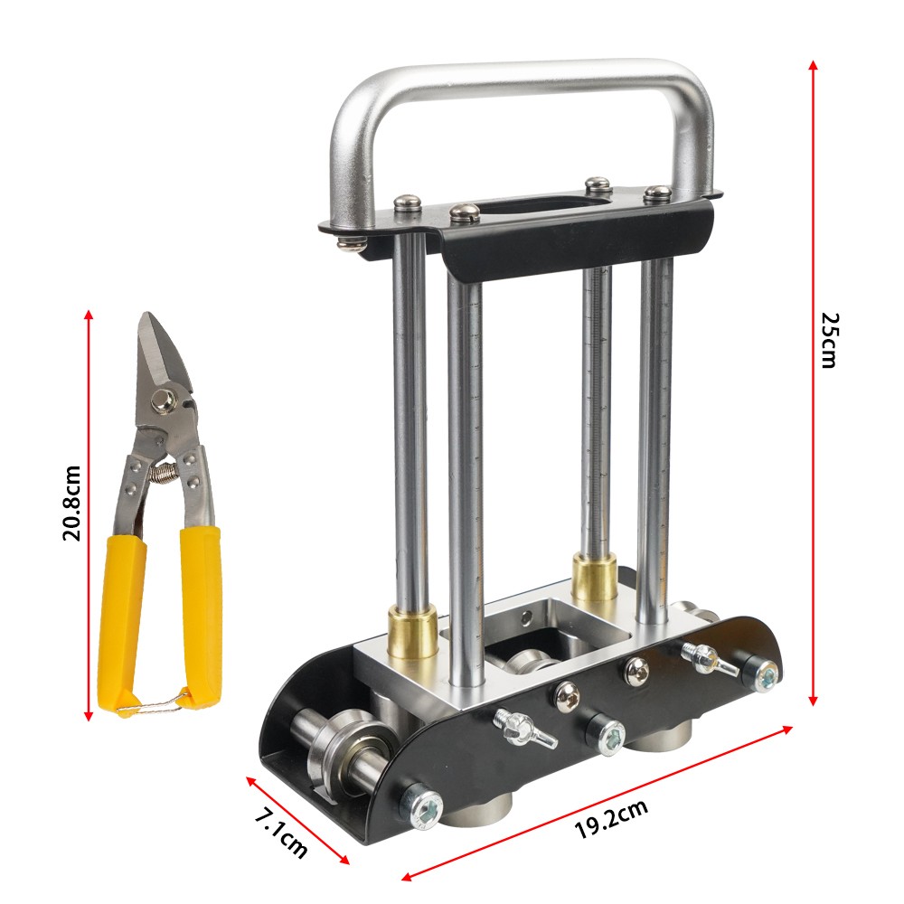 Hand Sheet Metal Edge Roller Bender Roofing Tool w/Snip for Making Folding Edges