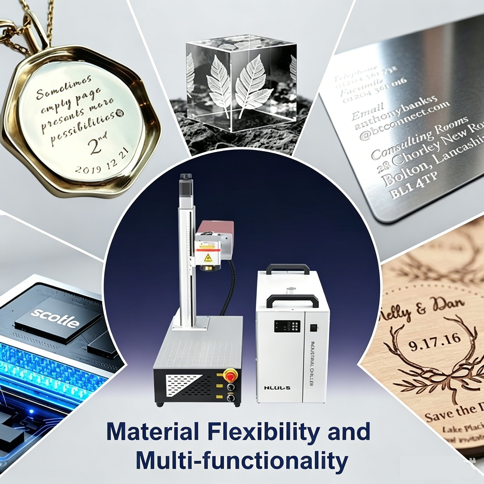 AU 15W UV Air Cooling Crystal 3D Inside Engraver Laser Marking Machine Motorized