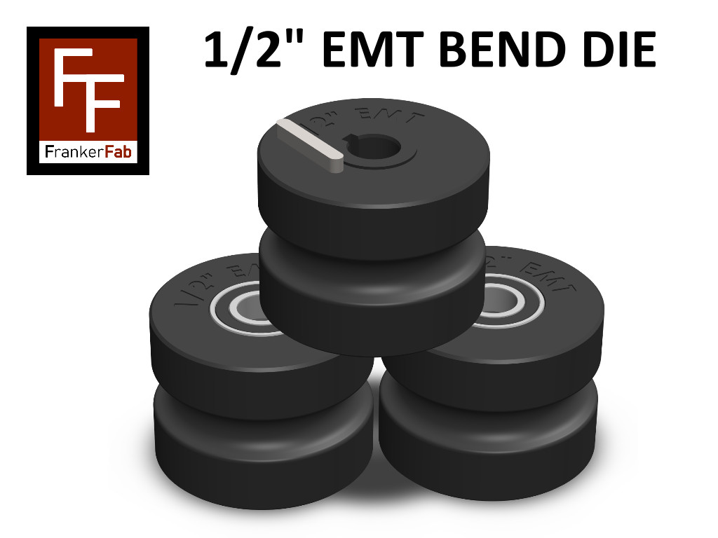 TR60 Tube Roller Dies, 1/2″ EMT Tube (0.706″ OD) for TR-60 Bender, Full Set