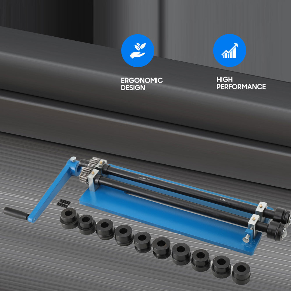 Manual Bead Roller Bending Machine Sheet Metal Bead Roller Tool with 6 Dies