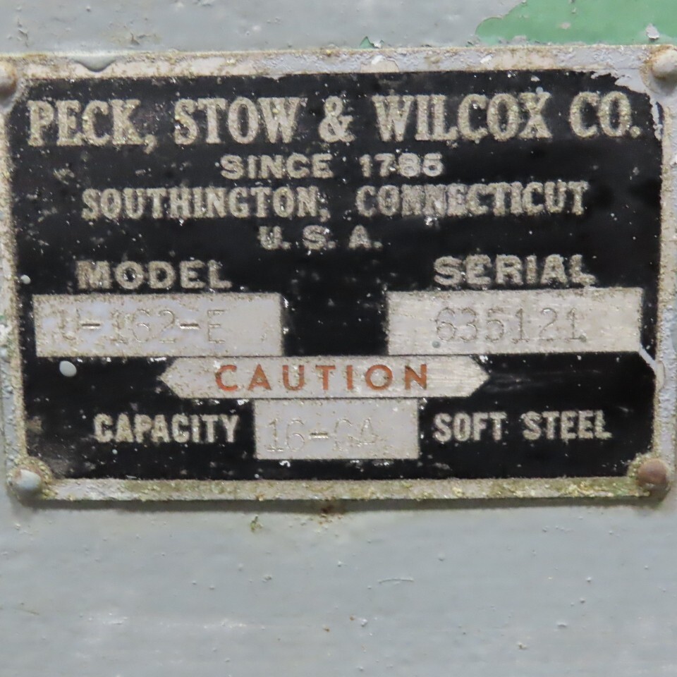 Pexto U-162-E 63″ x 16ga Sheet Metal Mechanical Shear 2Hp 208-230/460V Tested
