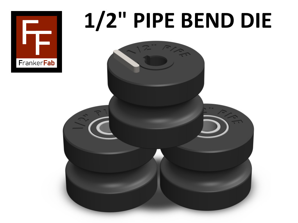 TR60 Tube Roller Dies, 1/2″ Round Pipe (0.84″ OD) for TR-60 Bender, Full Set