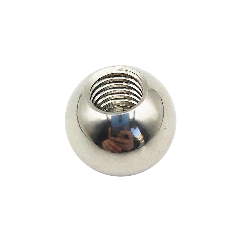 Stainless Steel Ball Knob 15mm M8 Thread Polished Finish Handle Control Lever