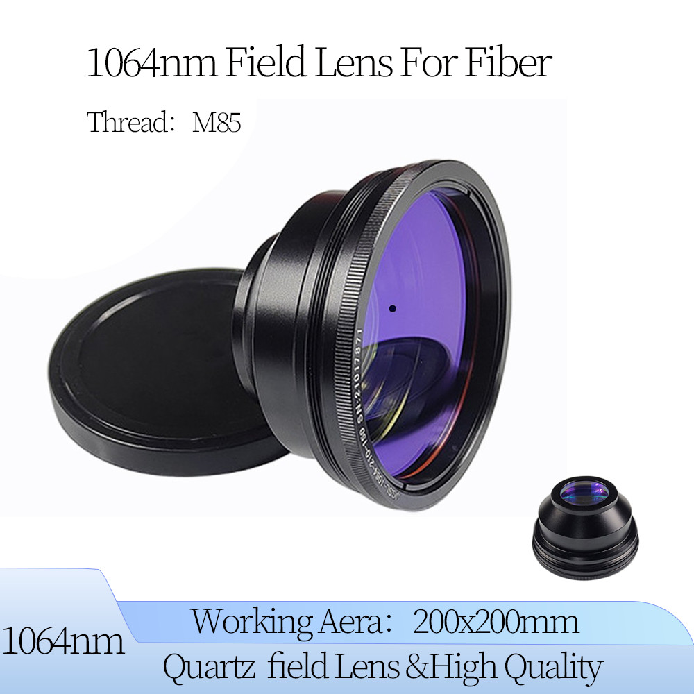 200x200mm F290 Field F-theta Scan M85 Thread For 1064nm 50W Fiber Laser Marker