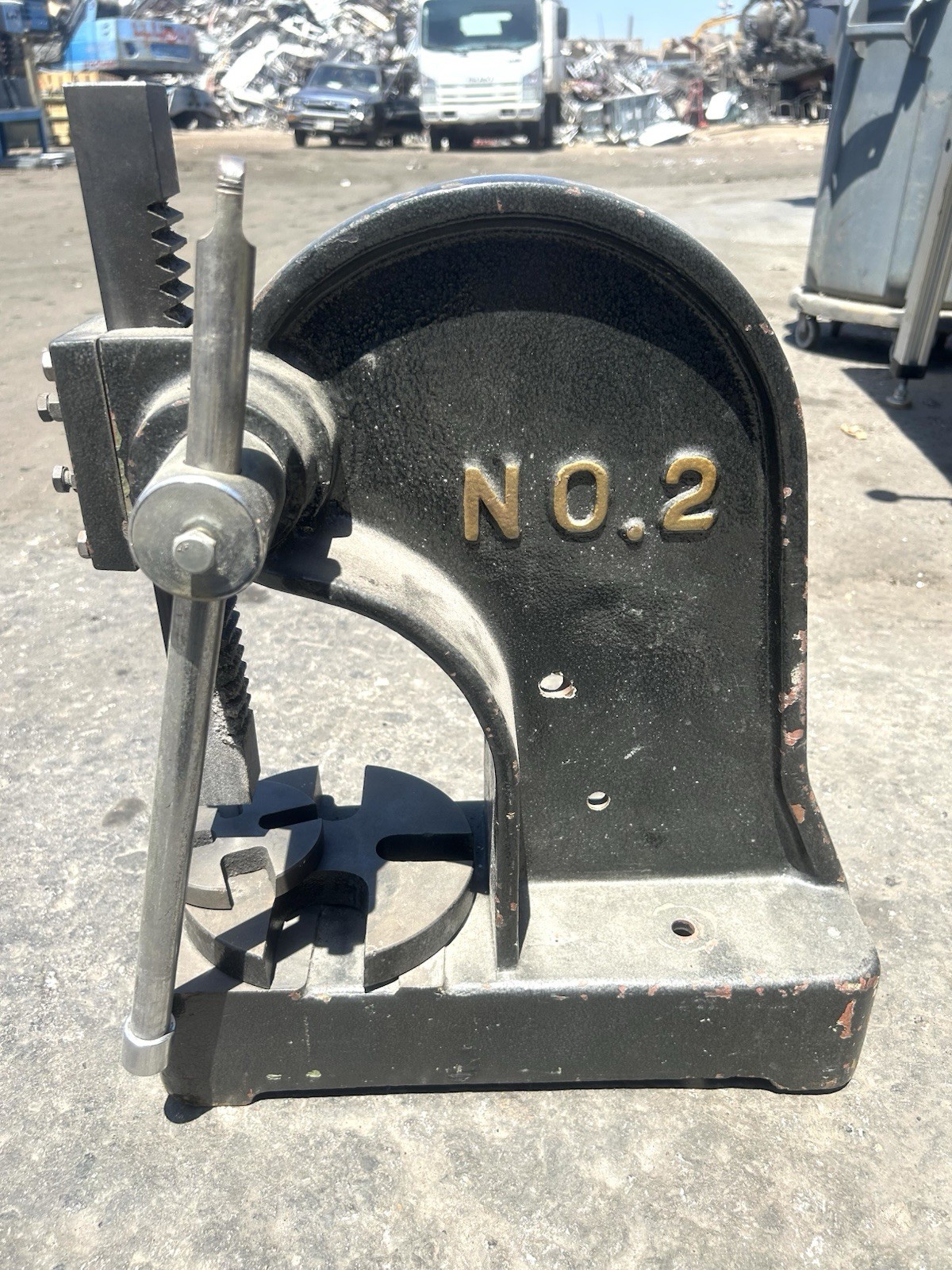 No. 2 Arbor Press Heavy Duty Bench Mount Manual Rack & Pinion Press Cast Iron
