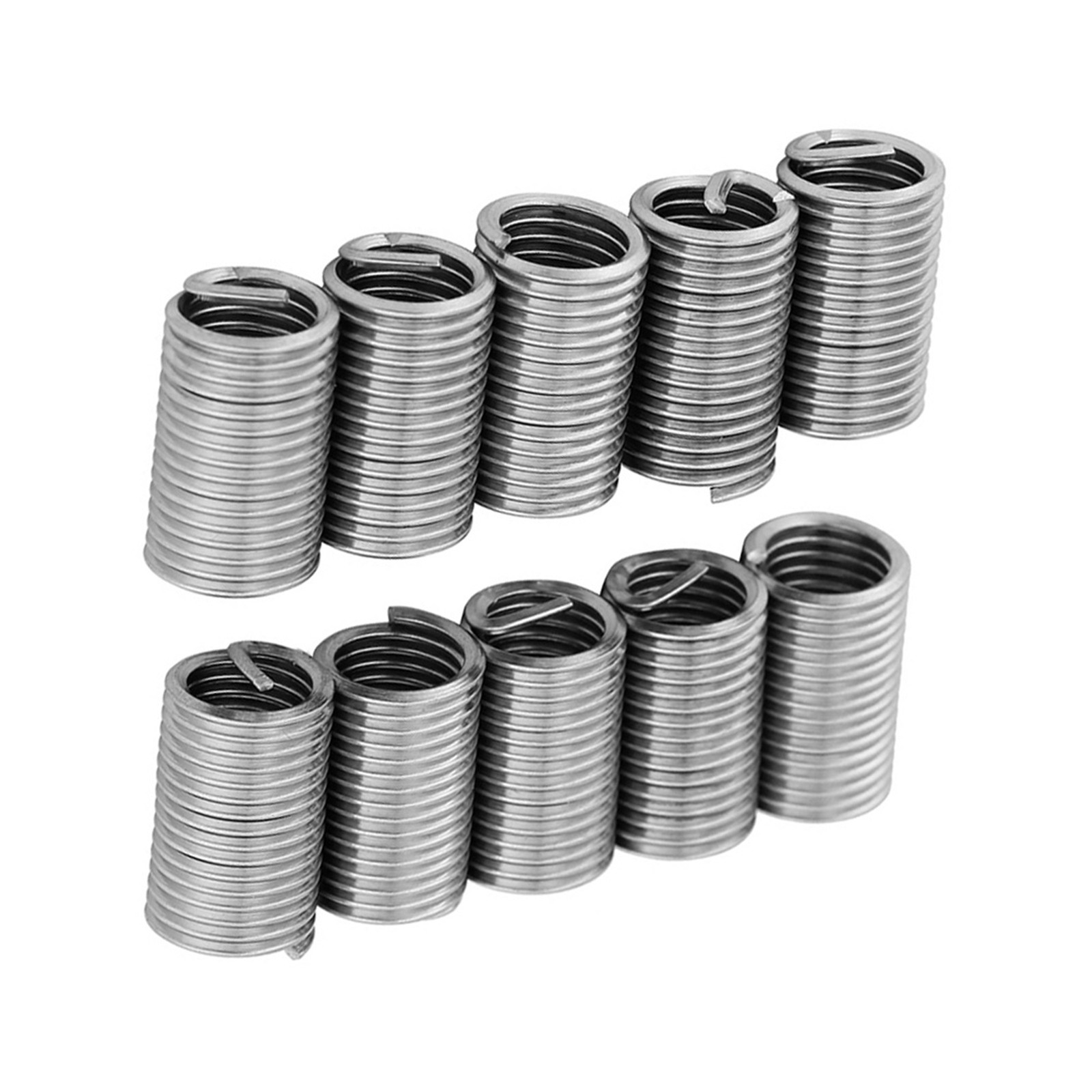 10 Pcs Stainless Steel Wire Screw Sleeve Inserts Thread Repair Kit M8x1.25x3D