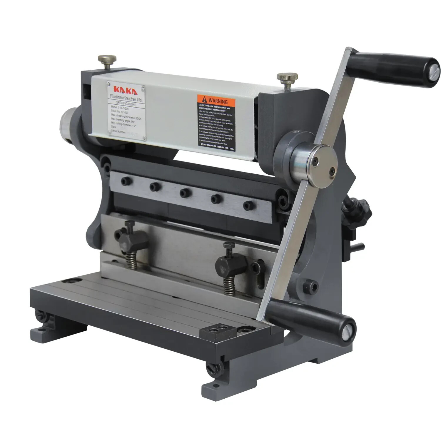KAKA Industrial Sheet Metal Brake 3-In-1/8, 8-Inch Combination Sheet Metal Brake