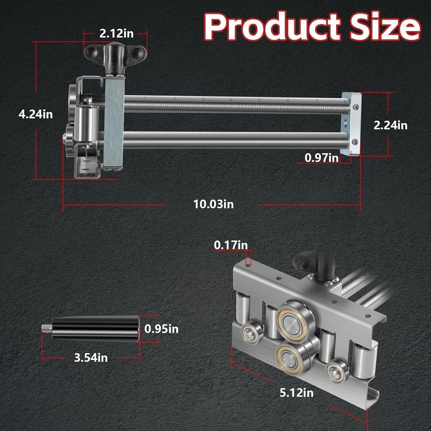 2204 Sheet Metal Bender Adjustable Bend Height From 3/8″-8″, 0-90° Bending Angle