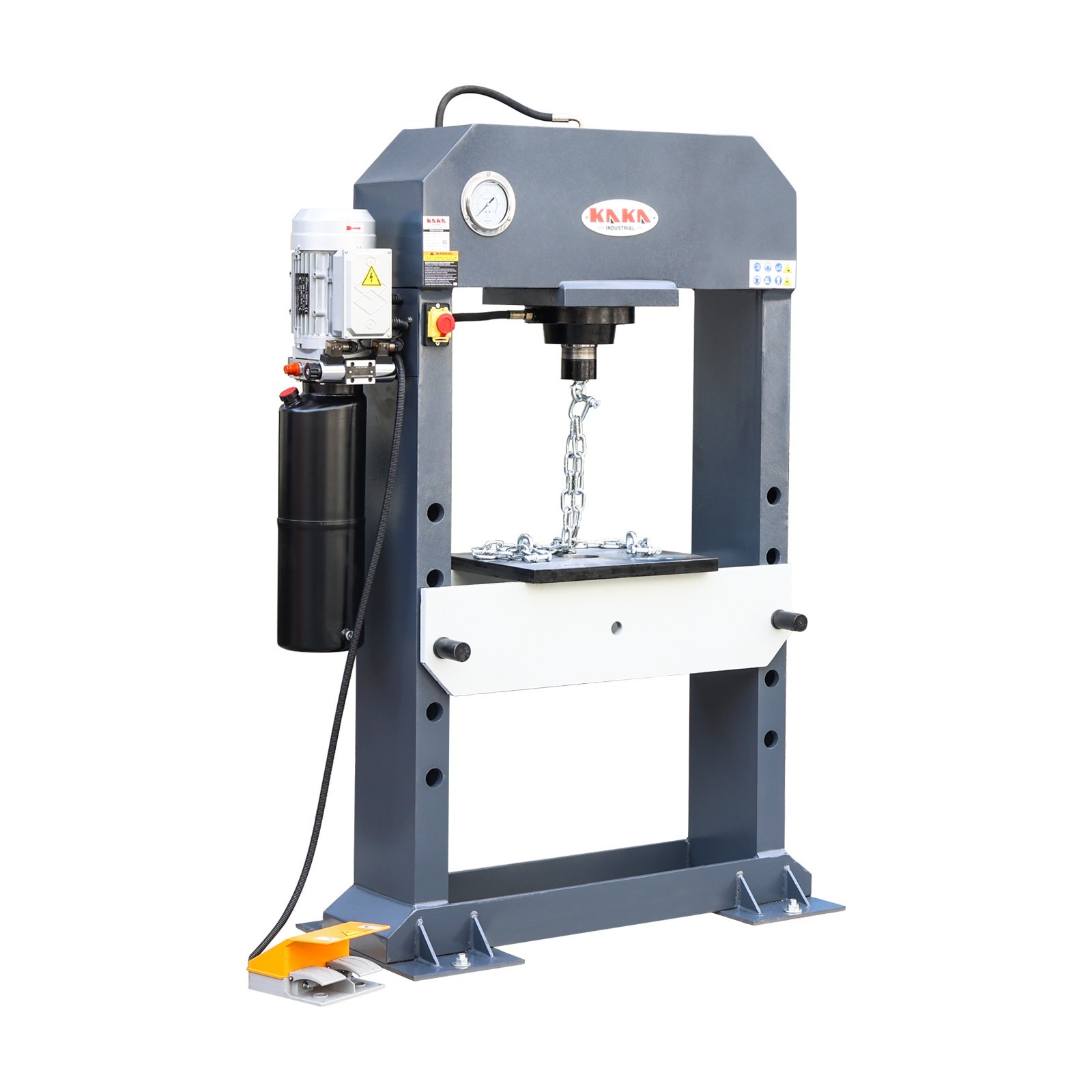 50-Ton Hydraulic Electric Hydraulic Press with Foot Pedal, H-Frame HP-50F