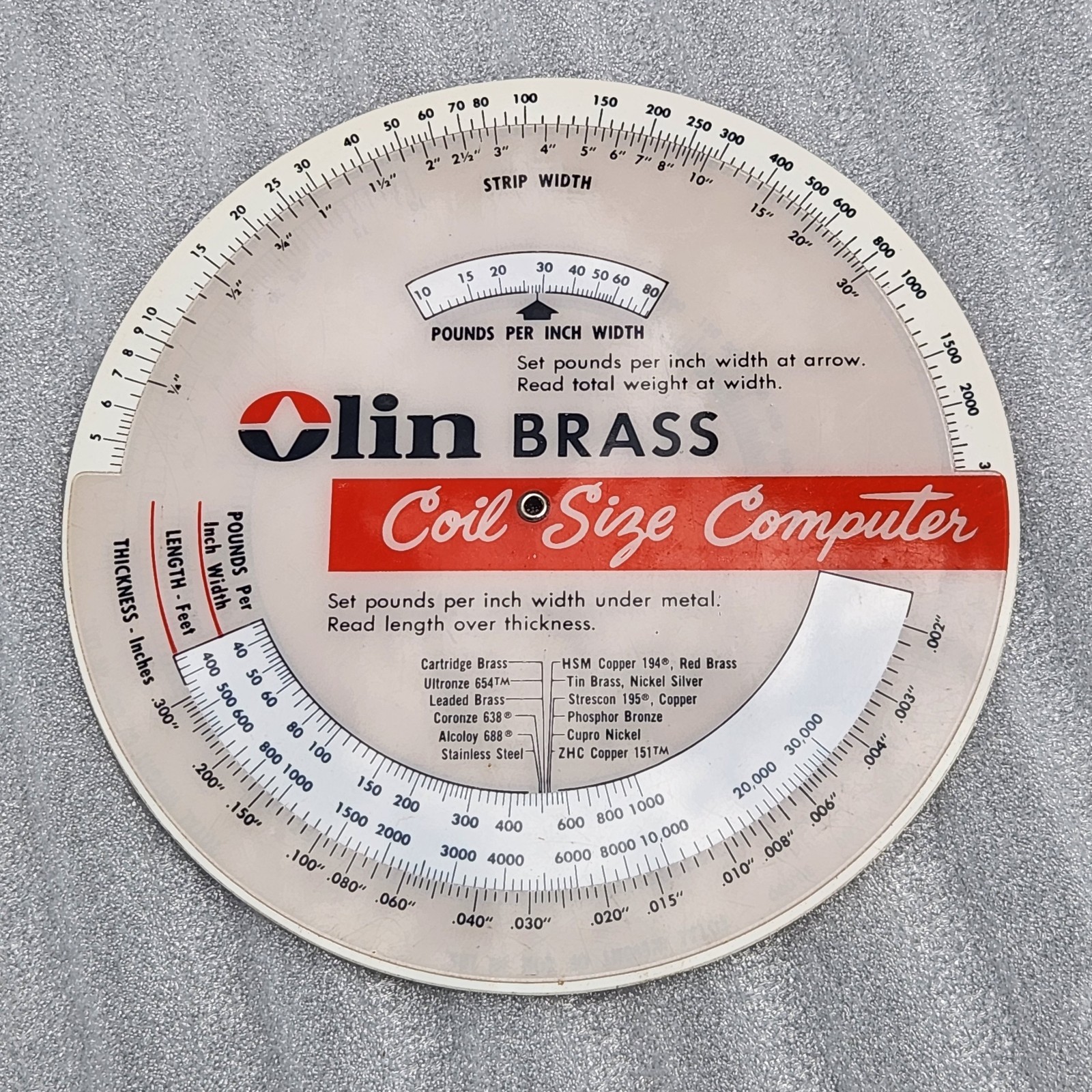 1981 Vintage Olin Corp. Brass Group, Somers Thin Strip, Coil Size Computer