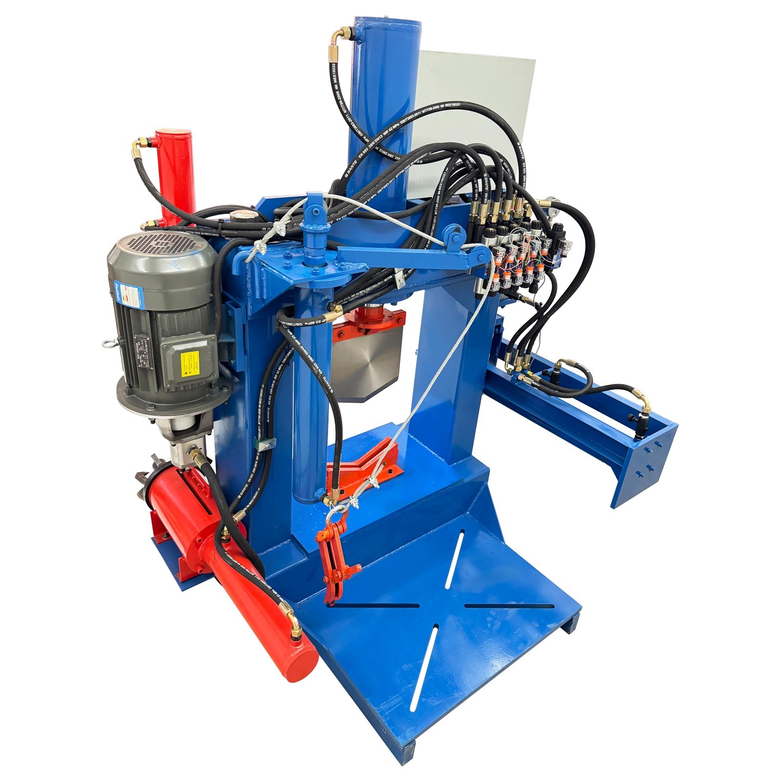 220V 3PH 5-in-1 60 Ton Hydraulic Copper Extractor Motor Stator Recycling Machine