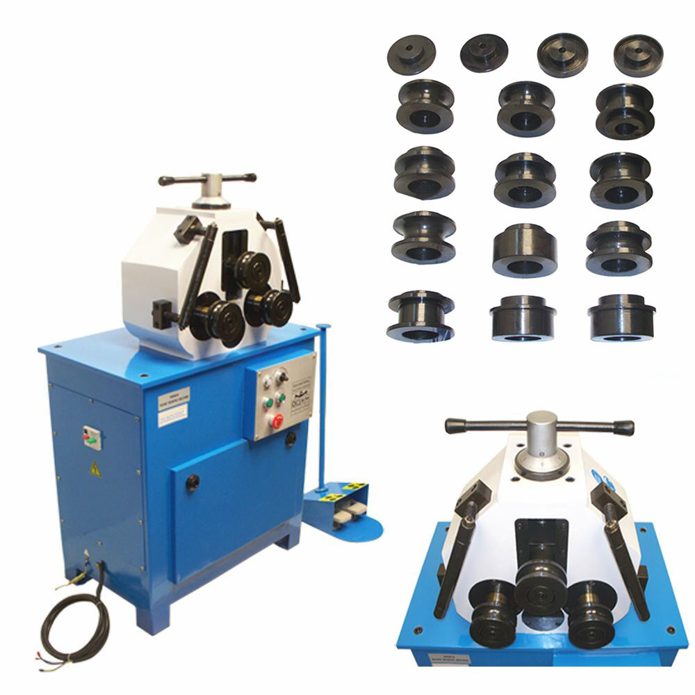 Circle Ring Bending Machine 1.5HP Bending 1-1/4 Inch Metal Steel Roller W/ Dies