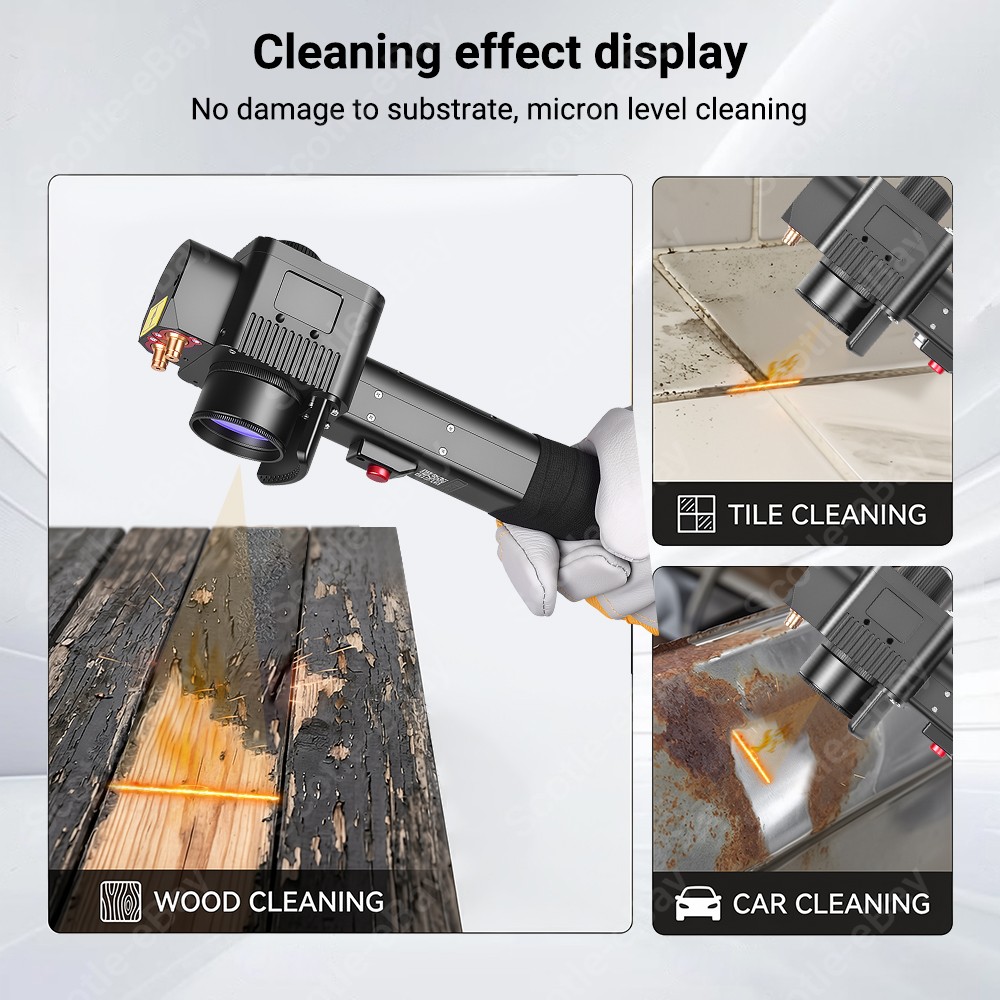 JPT 500W Pulse Laser Cleaning Machine Air Cooling Wood Paint Car Rust removal