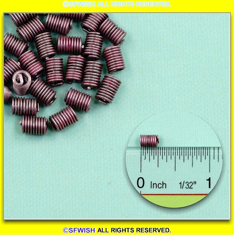 NEW 6-32 UNC x .276″ Long Helicoil Stainless Steel Threaded Inserts *25 QTY!