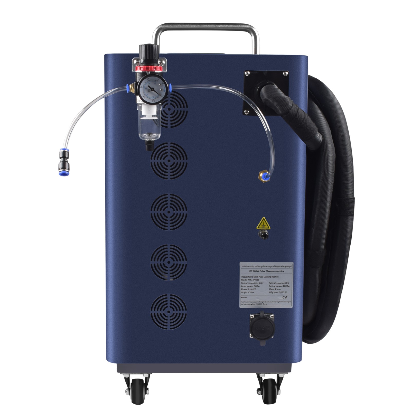 500W JPT 5MJ Pulsed Laser Cleaning Machine for Wood Metal Rust Oil Paint Remover