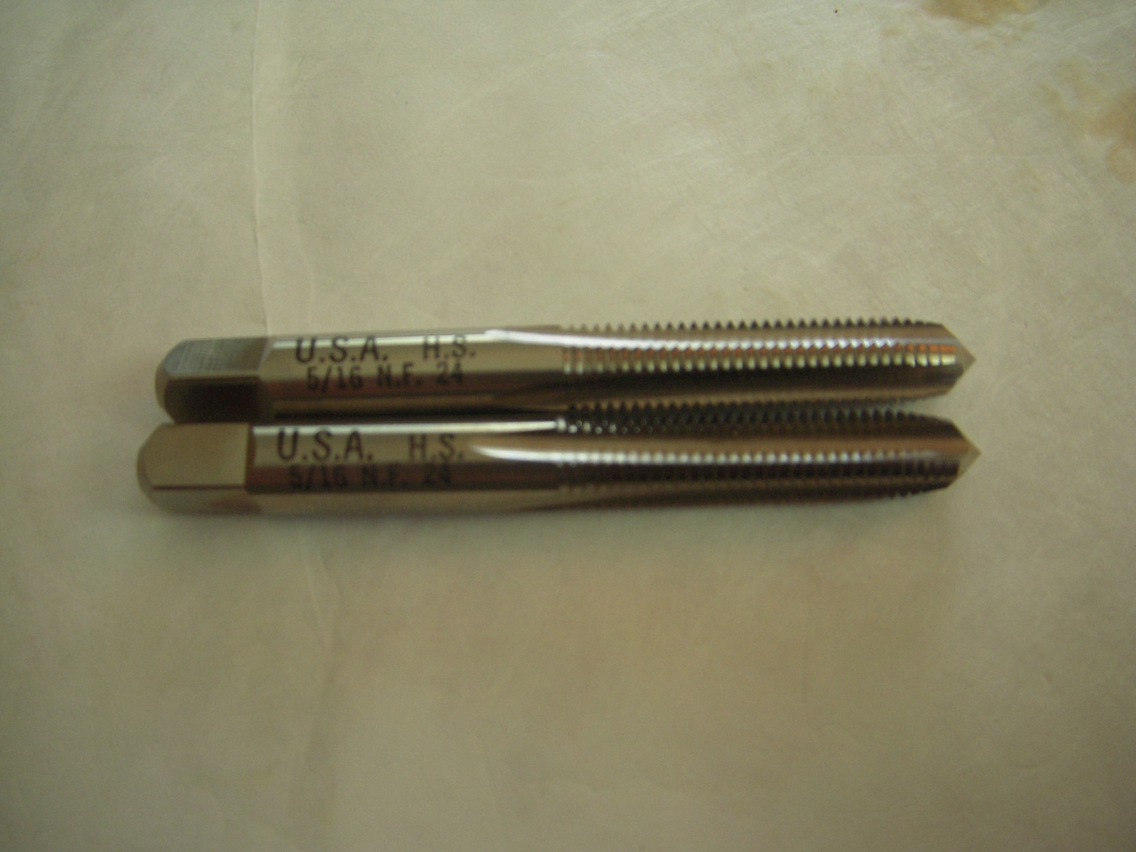 NEW 2 PC LOT USA 5/16-24 NF, GH3, 4 FLUTE HPT TAPS !!!!!!!!!!!