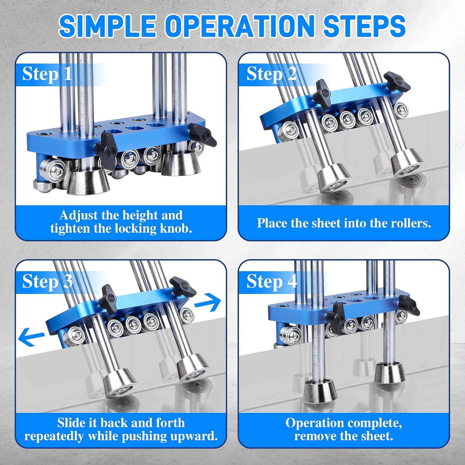 Sheet Metal Roller 2 Station Bender, Metal Roofing Tool with 0-100° Bending Rang