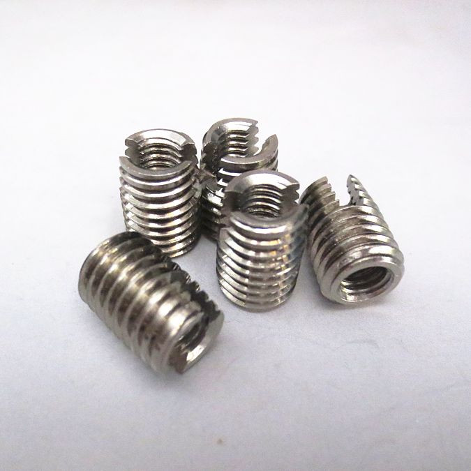6Pcs M6 x 1mm 14L Stainless Steel Solid Insert Thread Repairing Metal Threads