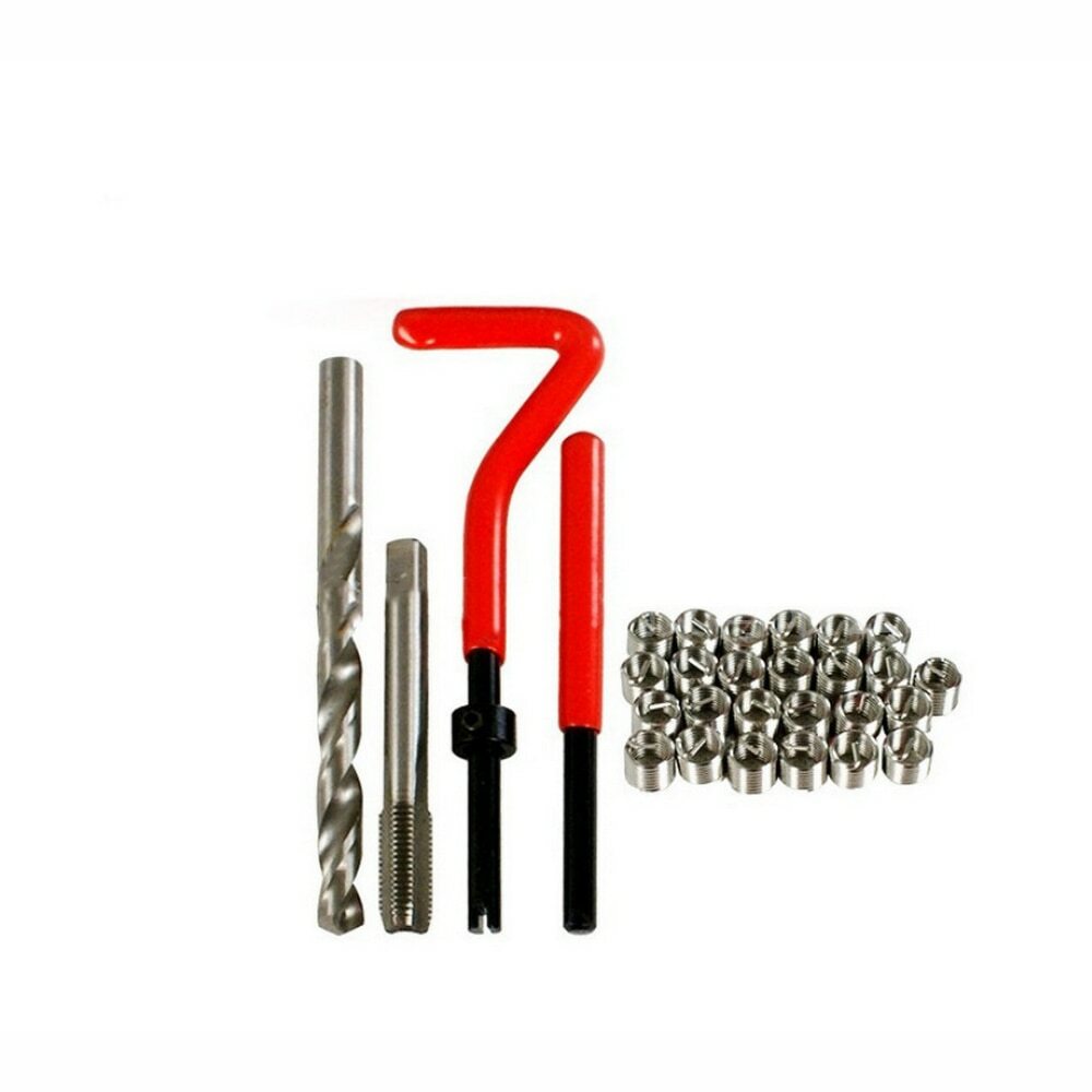 131 Pcs Engine Block Restoring Damaged Thread Repair Tool Kit M5 M6 M8 M10 M12