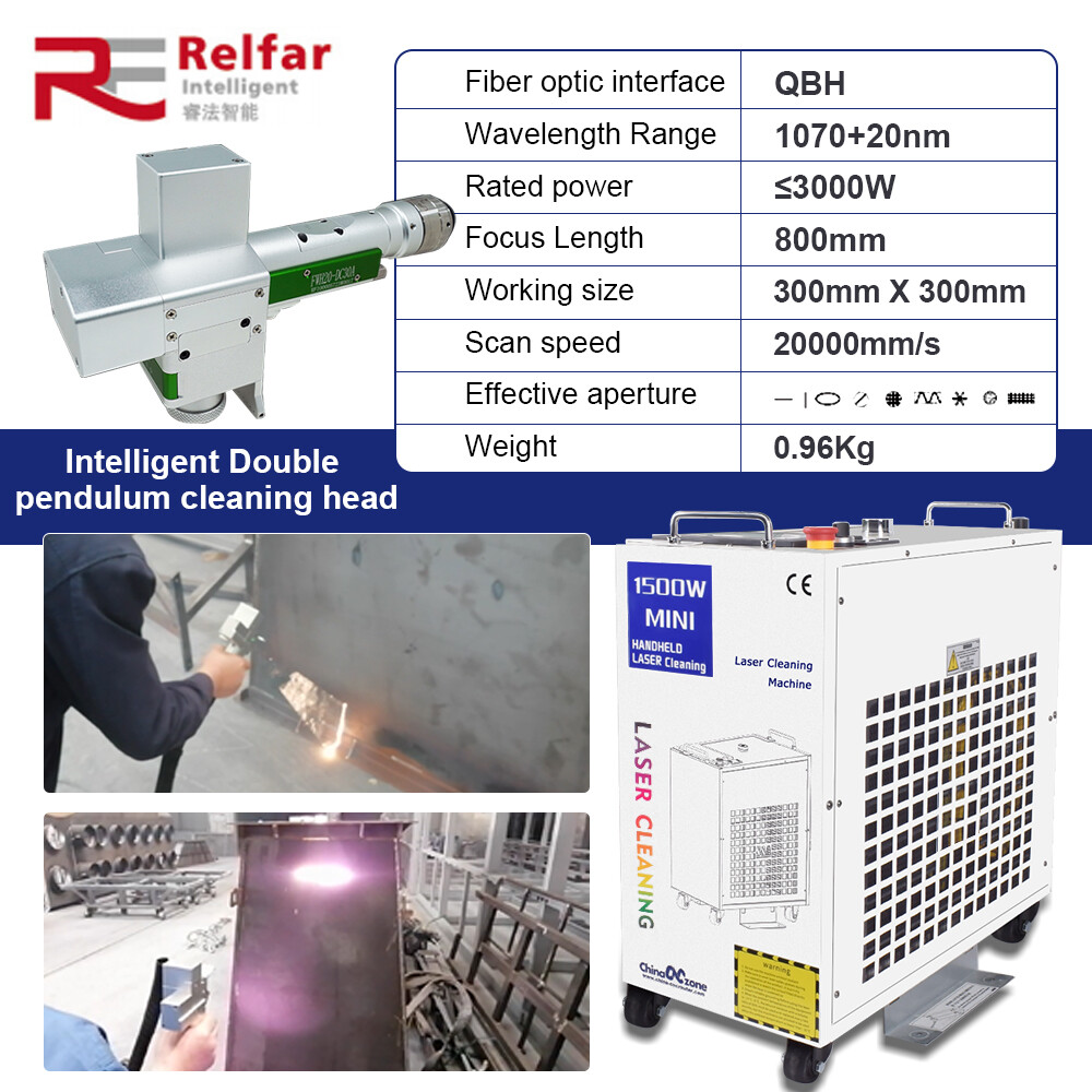 BWT 1500W Fiber Laser Cleaning Machine for Rust/Oil/Paint Removal 20m²/h US Ship