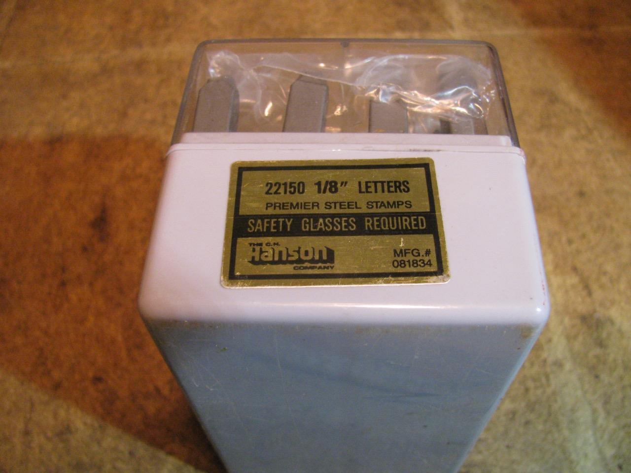 Hanson 22150 1/8″ Steel Letter STamp Set 081834