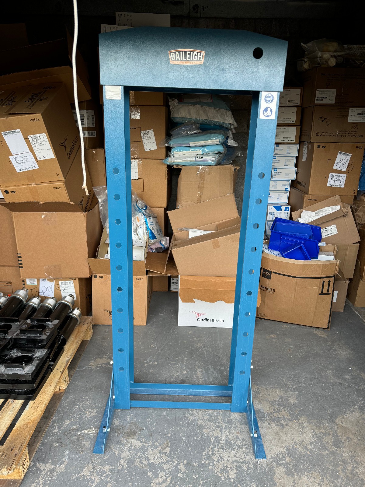 Bailey Hydraulic H-Frame Shop Press 30 Ton Max Pressure FRAME ONLY