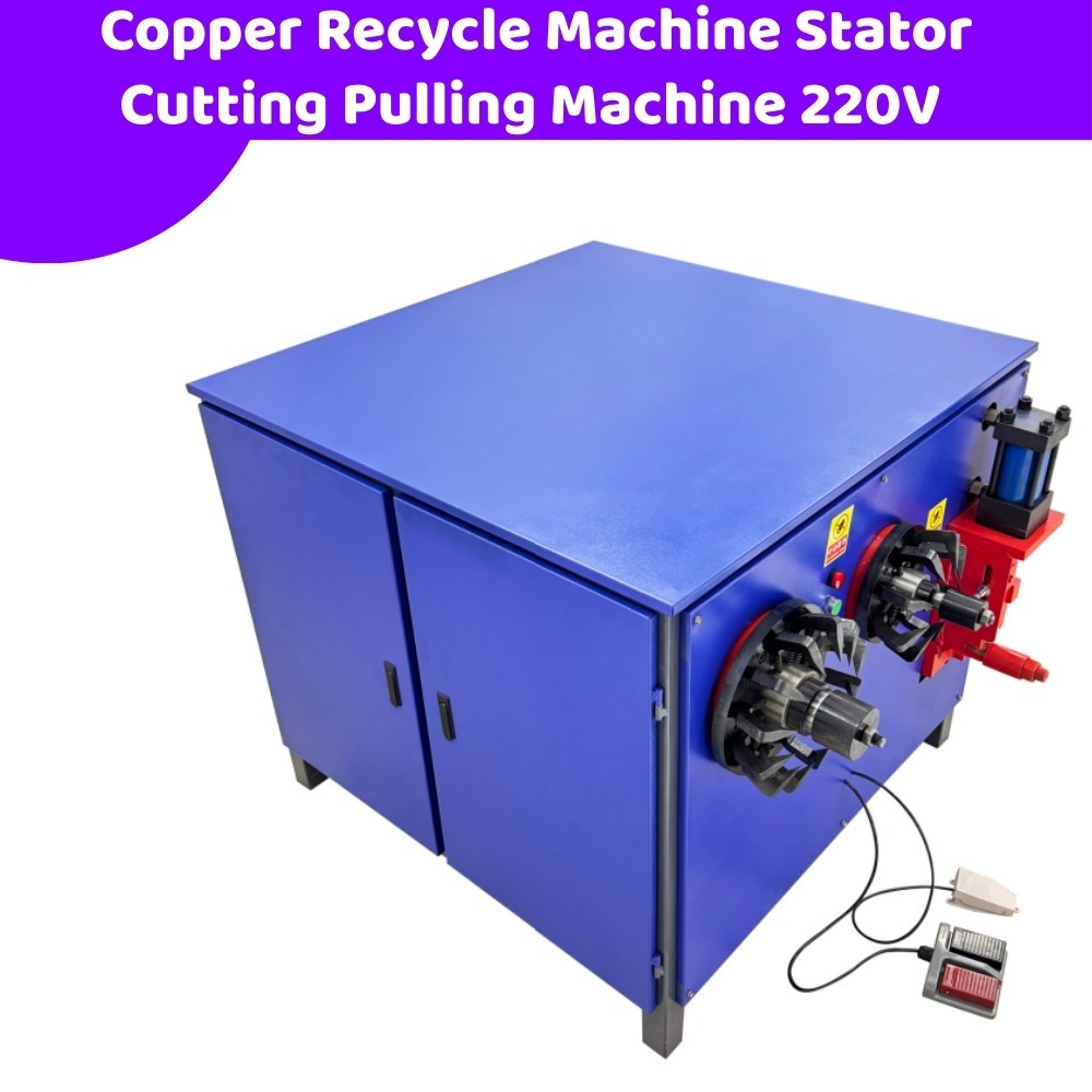 Dual-Head Hydraulic Motor Stator Copper Puller 220V Heavy Duty Recycling Machine