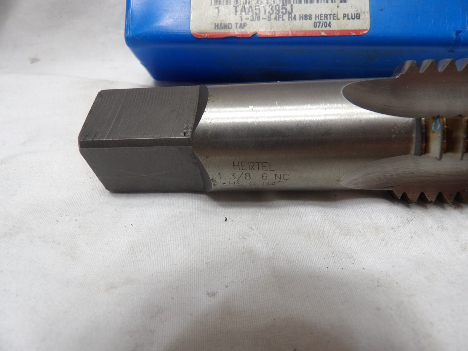 Hertel 1-3/8″- 6 4FL H4 HSS Plug Hand Tap – Made in the USA