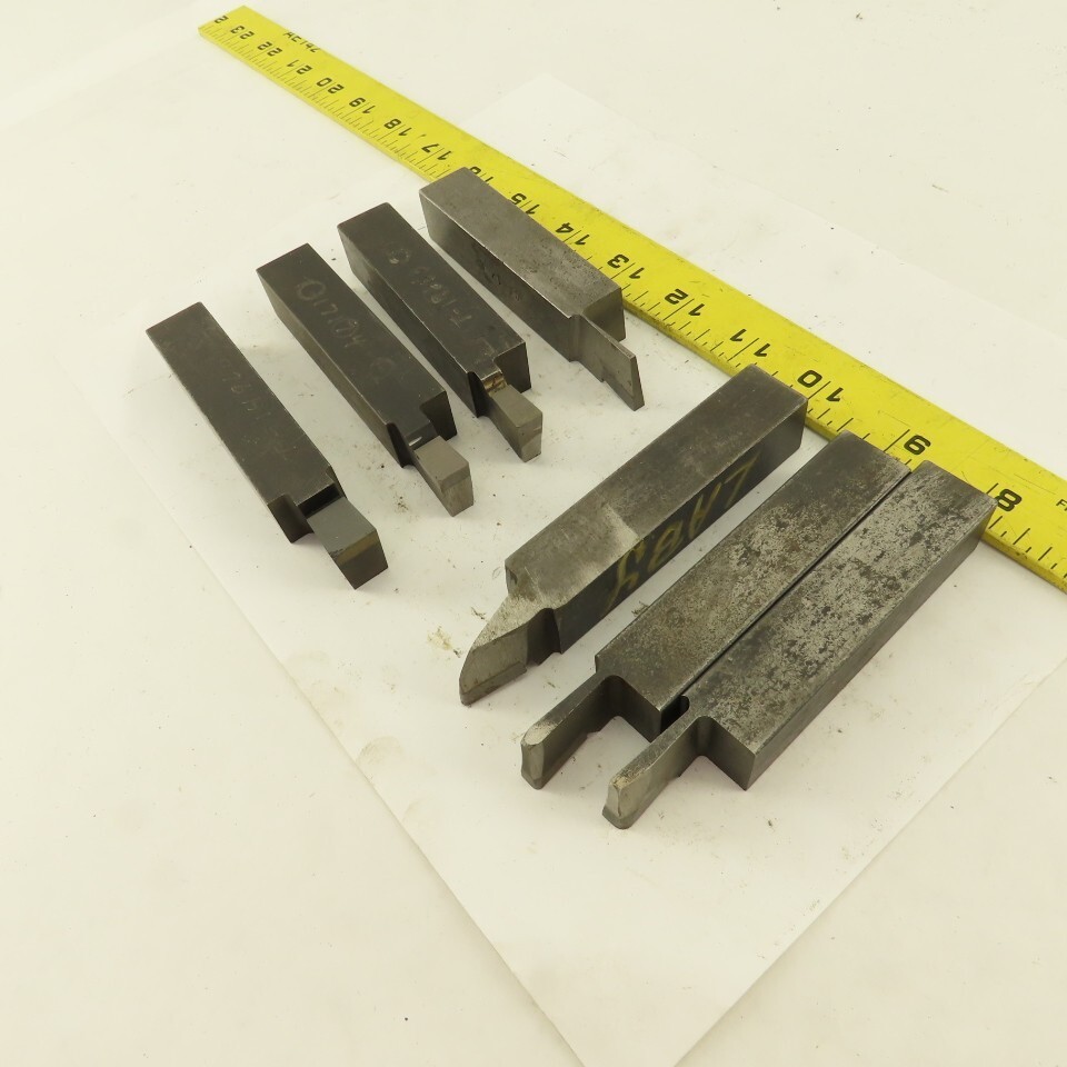 3/4″ Square Shank Carbide Tip Turning Grooving Parting Bits Lot Of 7