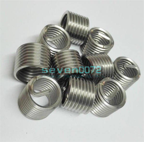 60PCs M3 M4 M5 M6 M8 M10 M12 Stainless Steel Thread Repair Insert Kit Set