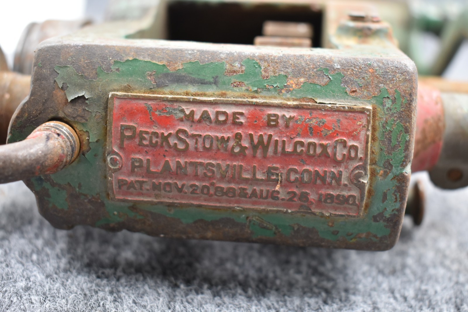 Antique 1890 Peck Stow & Wilcox Sheet Metal Rotary Machine w/ Bench Mount PEXTO