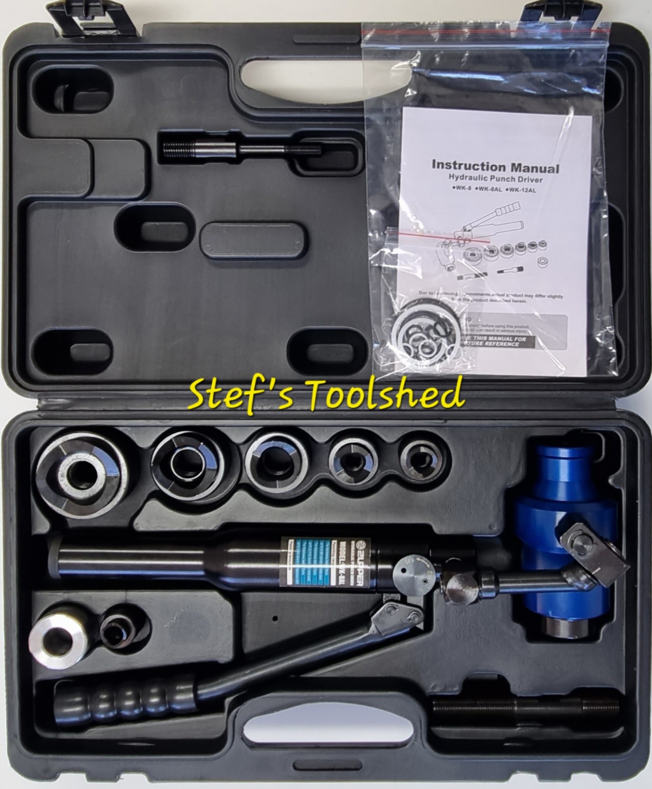 ZUPPER Tradesman/Industrial Quality WK-8AL Hydraulic Hole/Knockout Punch
